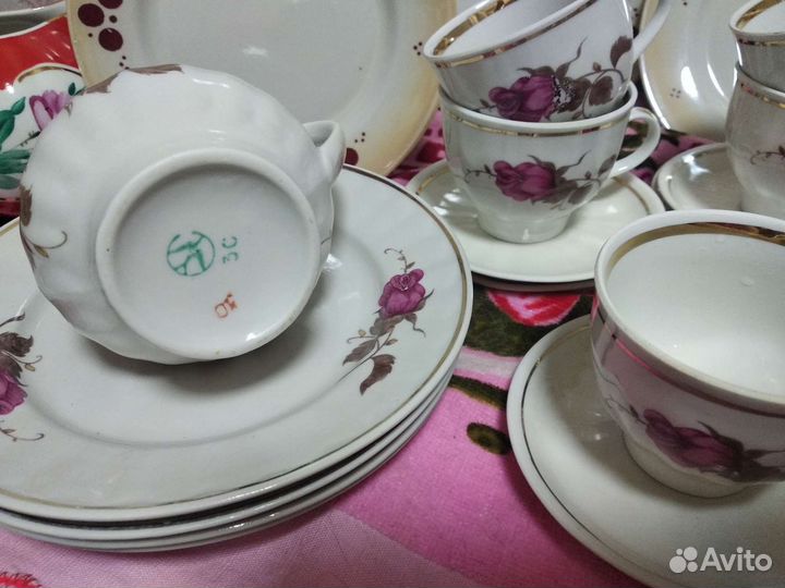 Кофей.,чайн.пары;тарелки,набор салатников