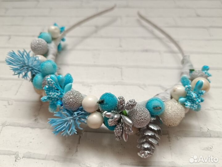 Ободок с ягодками, новогодний ободок