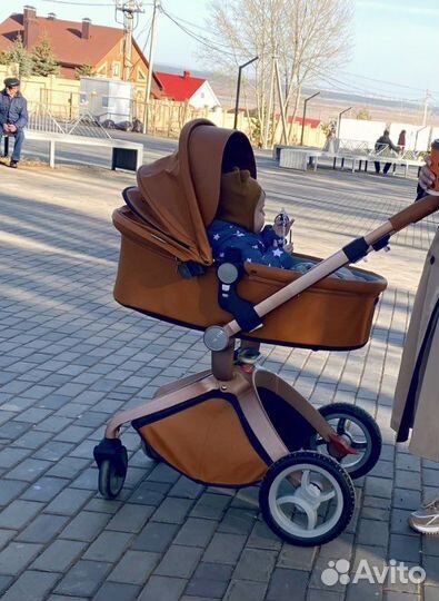 Коляска 2в1 эко кожа