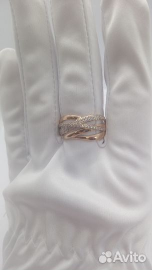 Золотое кольцо с фианитом 20р