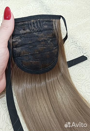 Новый Шиньон хвост накладной на лентах 60 см