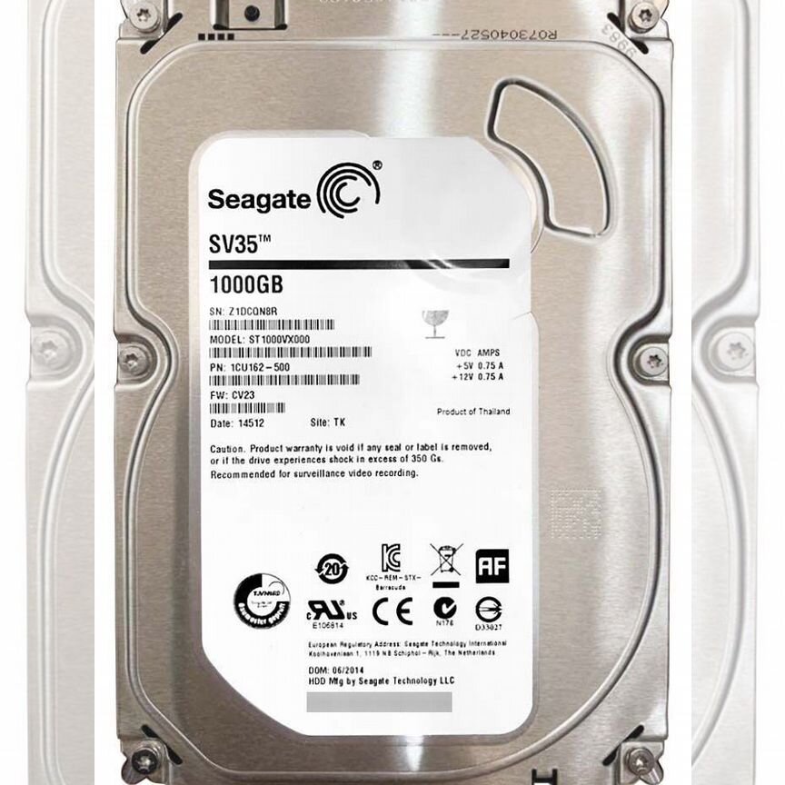 [ST1000VX000] Жесткий Диск Seagate 1tb Sata3 3.5 St1000vx000
