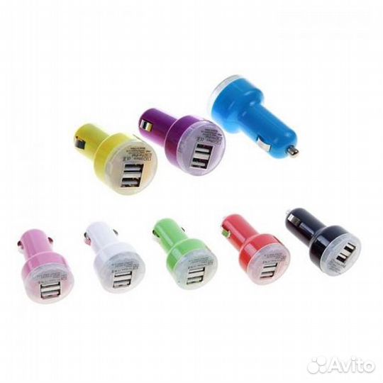 Автомобильное зарядное устройство 2USB 1,0А 2,1А