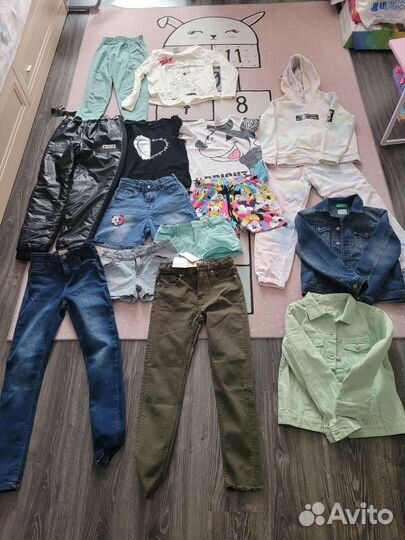 Вещи пакетом для девочки р.140-146