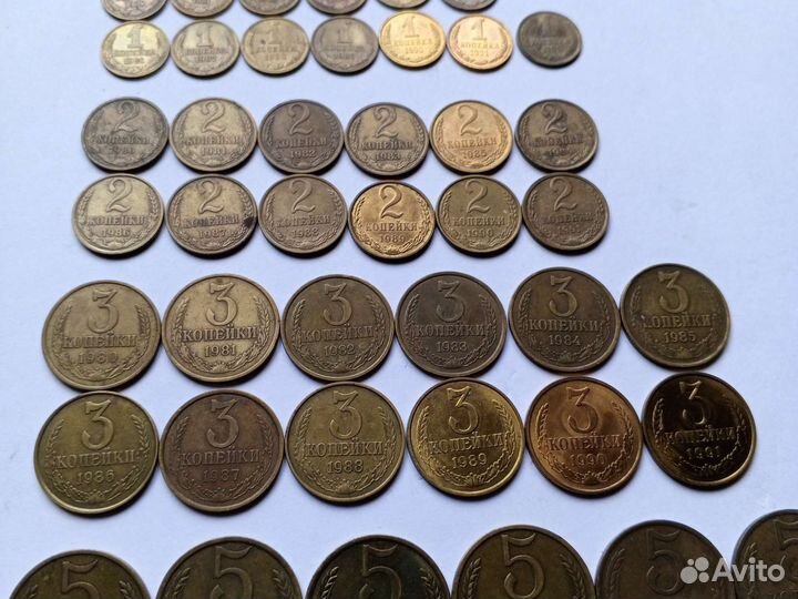 Погодовка монет 1970-1991г.г