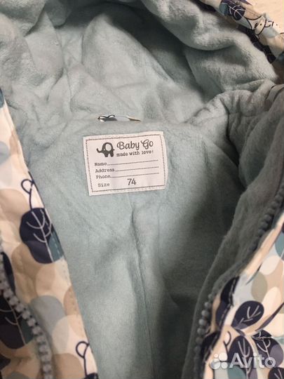 Зимний комбинезон для мальчика 74