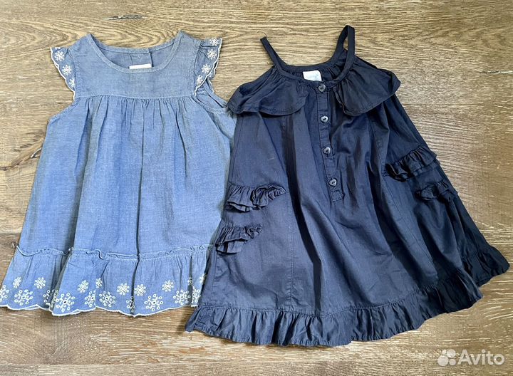 Летние вещи: платья, джинсы, плащ и др., р.80