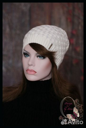 Шапка женская (весна/осень) молоко Новая