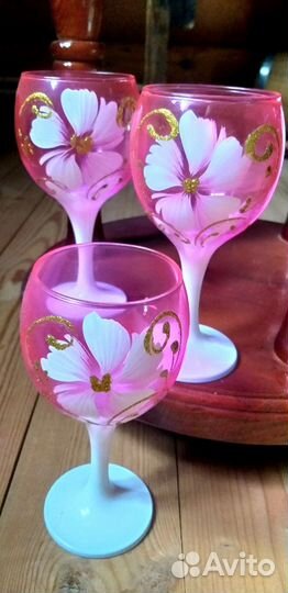 Бокалы для вина ручная роспись