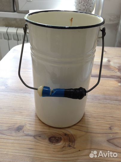 Эмалированный бидон 2 л для молока времен СССР