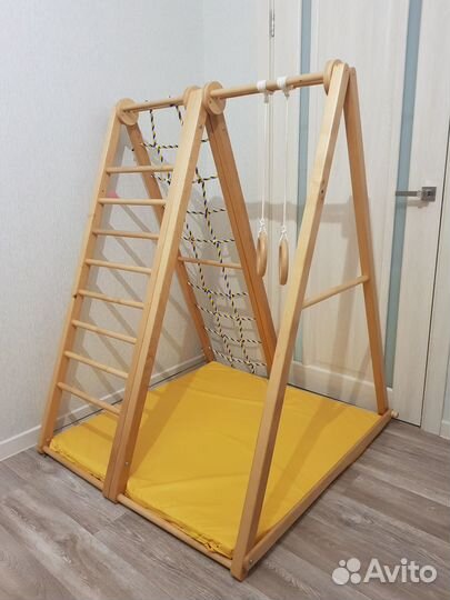 Детский деревянный спортивный комплекс