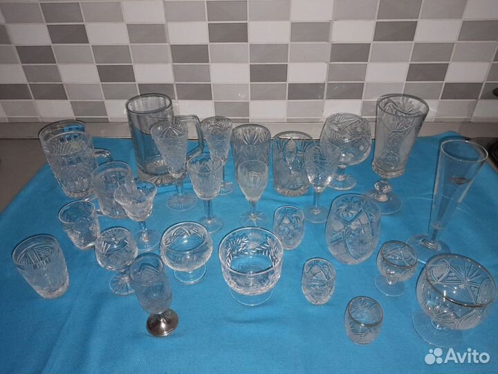 Хрусталь СССР. Фужеры рюмки стаканы бокалы