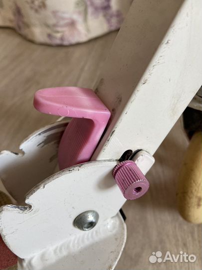 Самокат детский бело-розовый