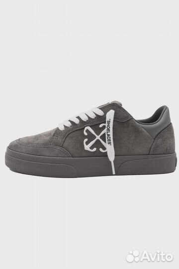 OFF-white кеды vulcanized серые замша 304061