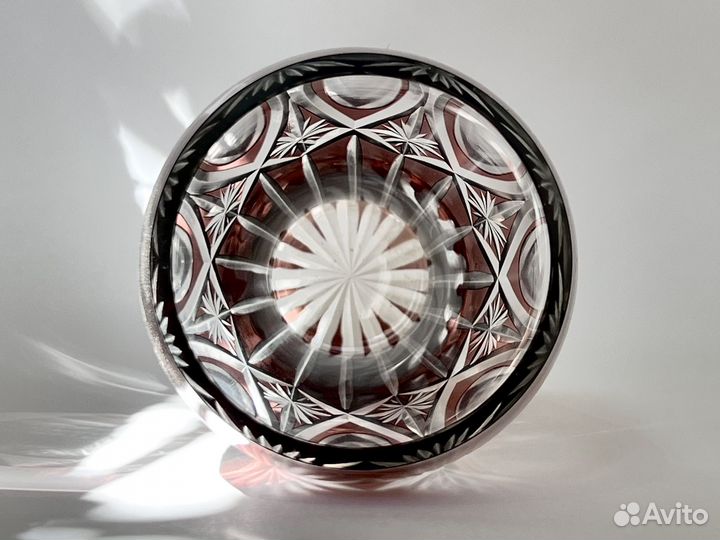 Ваза Хрусталь Германия Марганцевое стекло