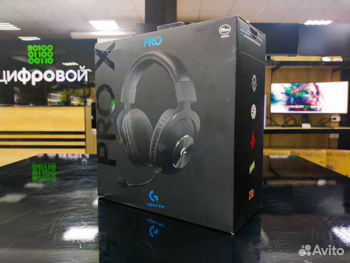 Игровые наушники проводные Logitech G Pro X черные