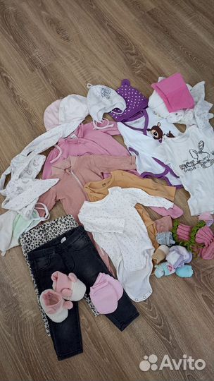 Детские вещи пакетом для девочек от 0 до 6 месяцев