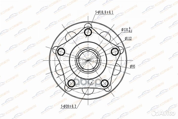 Ступица колеса korwin задняя ABS VW passat B5