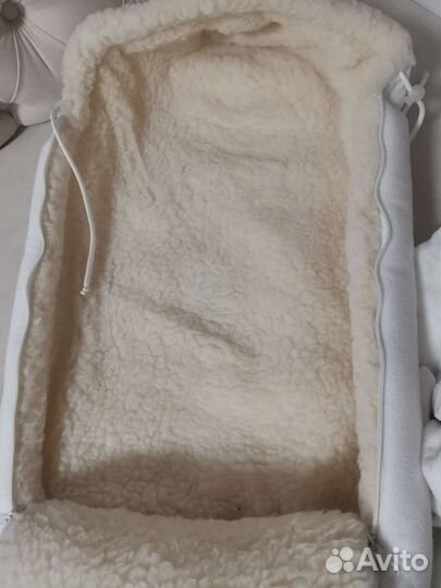 Зимний конверт в коляску овчина, шапка, комбинезон