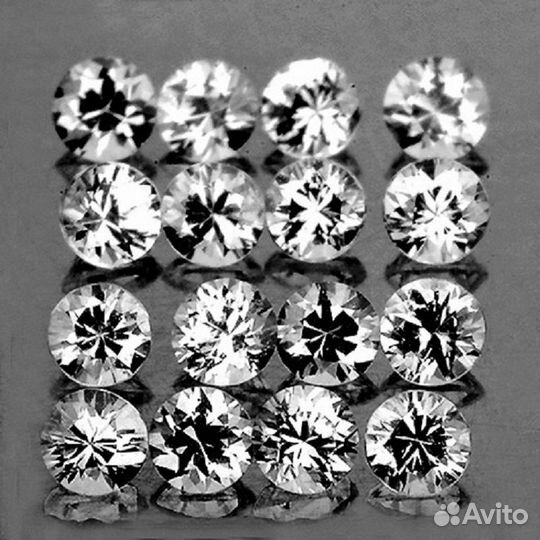 Циркон натуральный 1,49Ct 2,50мм 16шт VVS Комбоджа