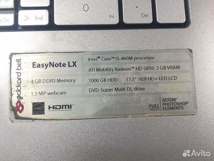 Запчасти на ноутбук Packard bell Easynote LX86