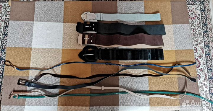 Кожаные ремни женские Италия 11 штук