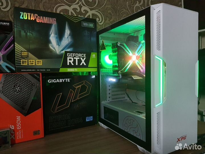 Новый пк Core i5 13400F/B760+RTX 3060 Ti 8GB D6X