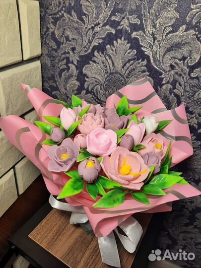 Букет цветов из мыла