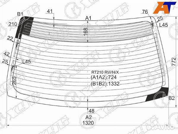 Стекло заднее toyota corona premio