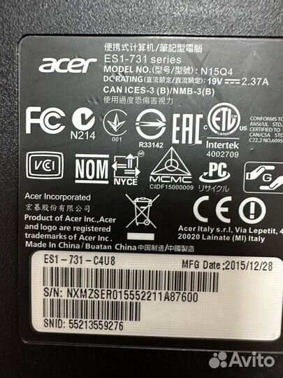 Acer ES1-731 в разбор
