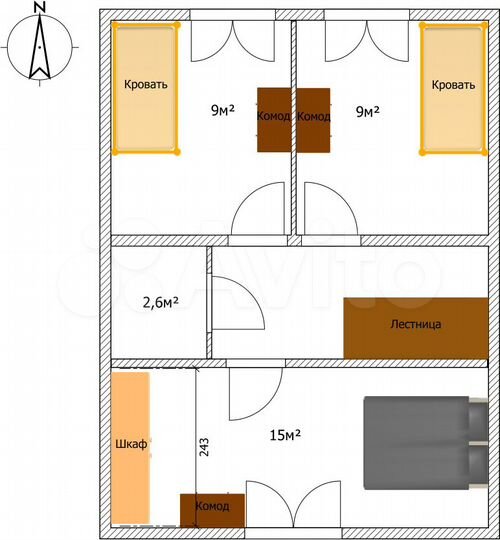 Дом 101 м² на участке 6 сот.