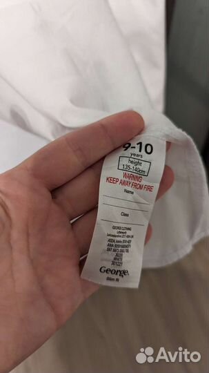 Белая рубашка George р-р 135-140