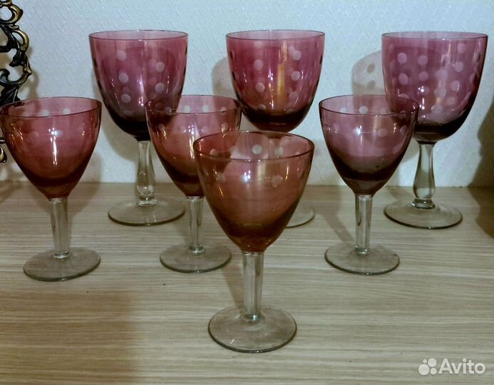 Фужеры большие, маленькие. Винтаж