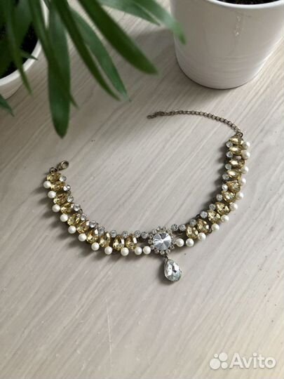 Ожерелье, браслет, серьги, ободок