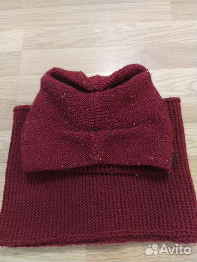 Комплект шапка и шарф женский