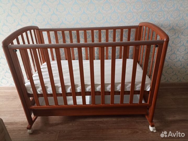 Детская кроватка с матрасом Plitex 120*60