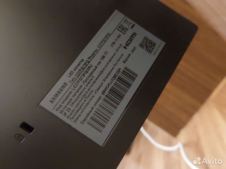 Монитор samsung fg73 144гц игровой