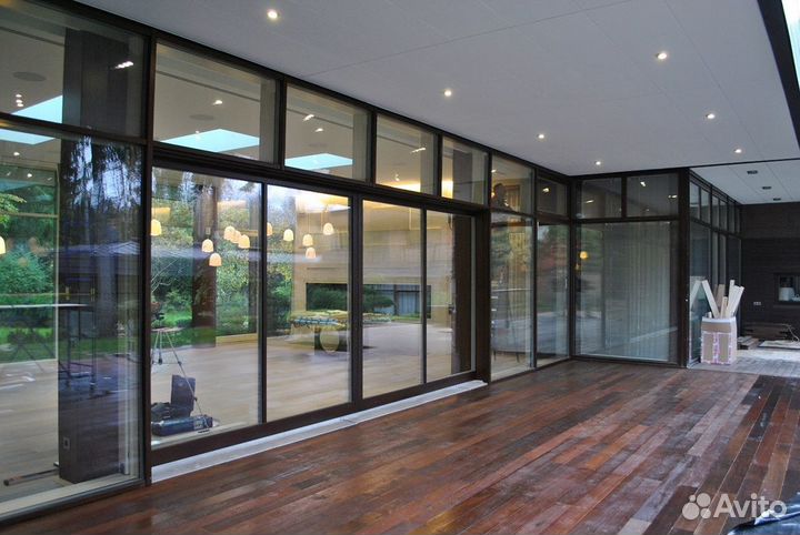 Алюминиевые витражи двери окна тамбуры раздвижки