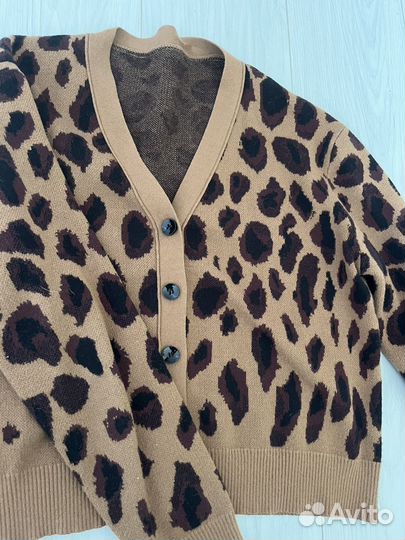 Кардиган леопардовый оверсайз