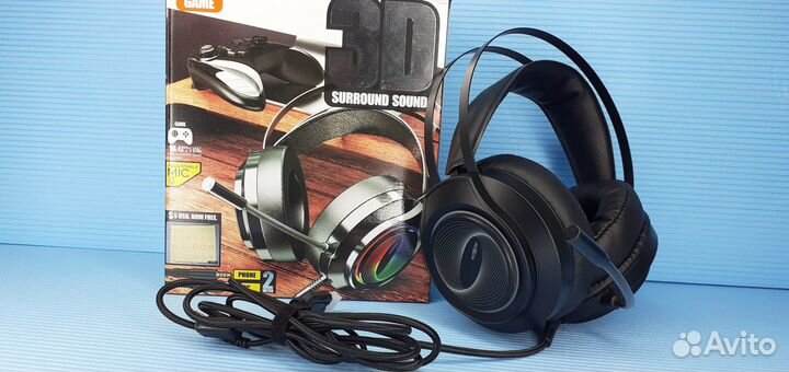 Игровые наушники Moxom Bass 3D Шумоизолированные