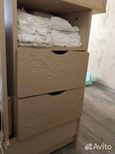 Кровать трансформер детская с комодом