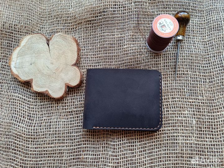 Кошелёк бифолд натуральная кожа