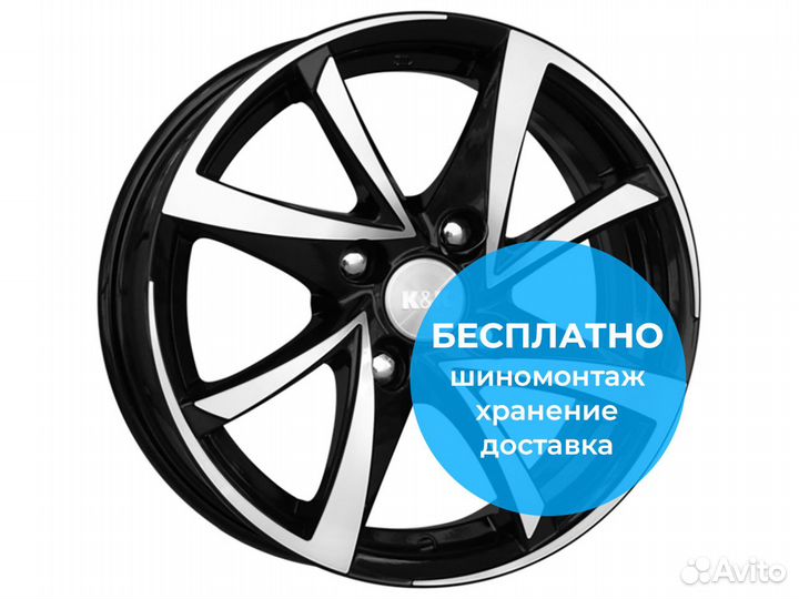 R15 4x100 6,5J ET50 D60,1 К&К Игуана Алмаз Черный