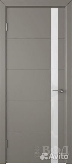 Межкомнатная дверь эмаль VFD Тривиа, остеклённая