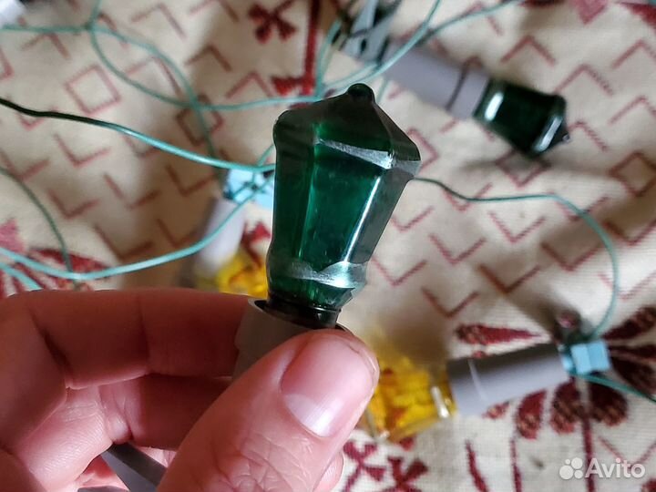 Елочная гирлянда фонарики, 2 шт - СССР