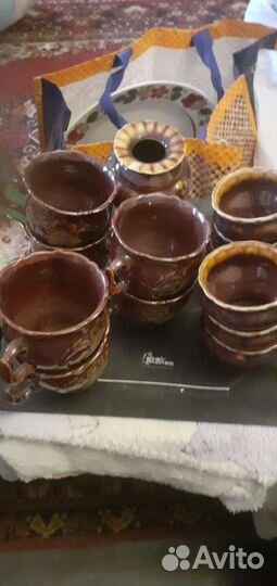 Кувшин с пиалами.кувшин из оникса