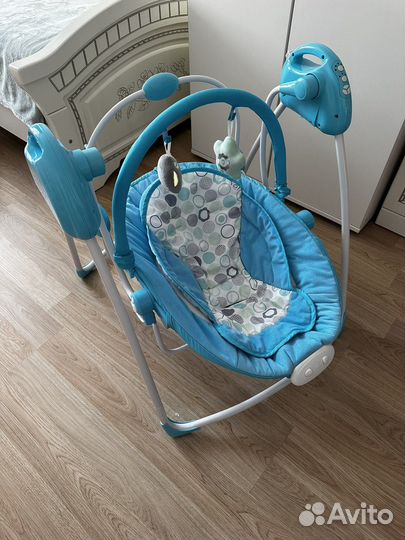 Качели Babyton Funny Time 2B1 электронные Blue