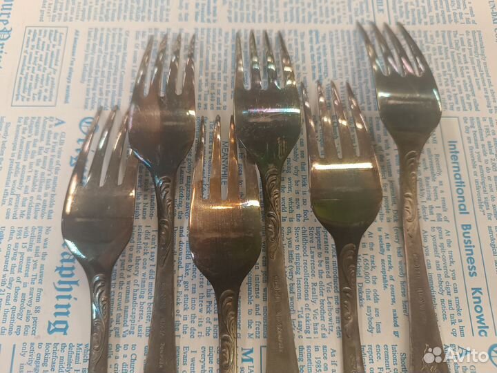 Набор мельхиоровых вилок СССР