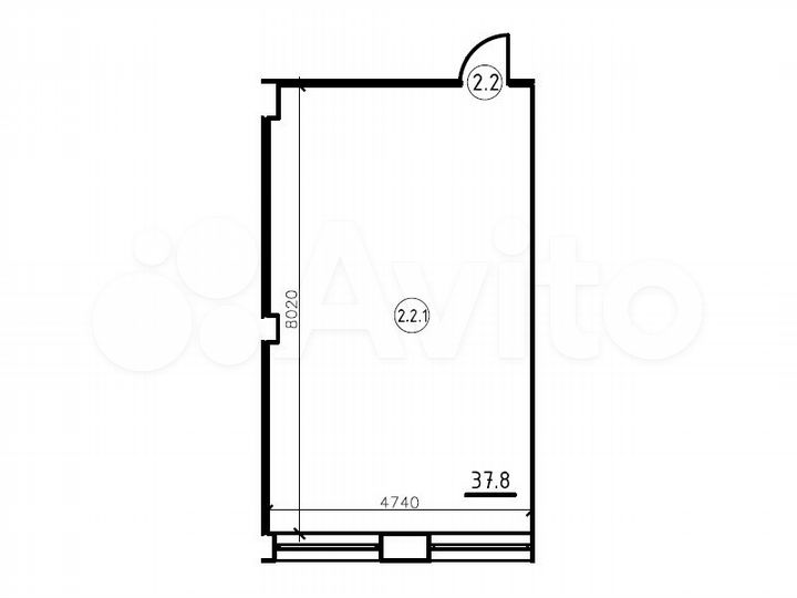 Аренда офиса 37.8 м² (пропускная система, парковка