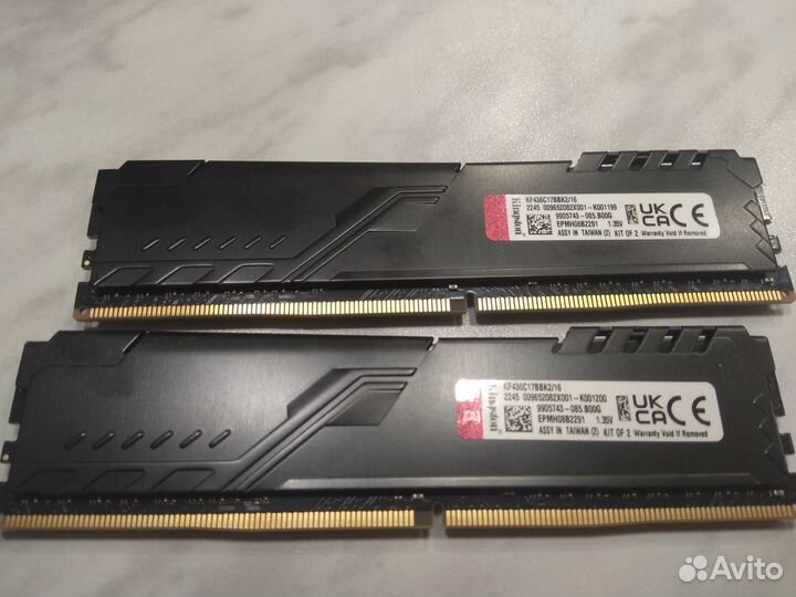 DDR4 16GB Kingston Fury 3600Mhz